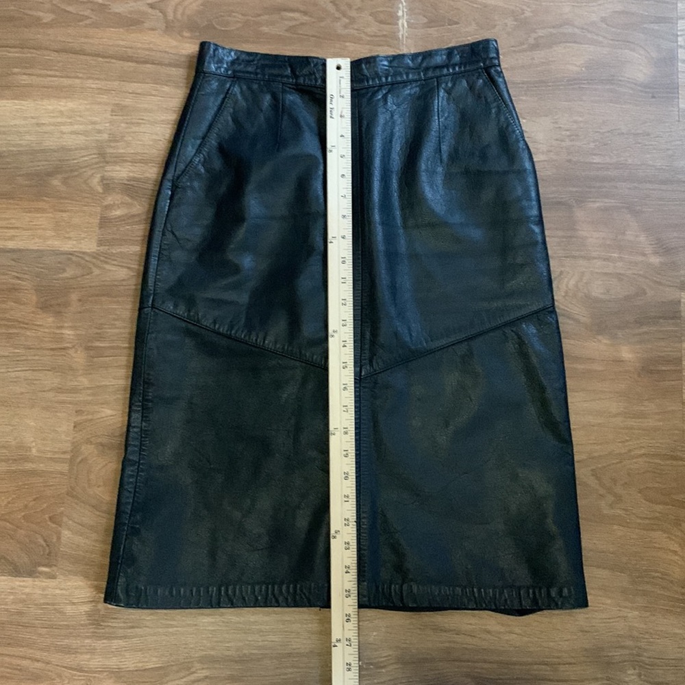 Leather Moto Pencil Skirt by Evan Davies Size 10 - Picture 9 of 11